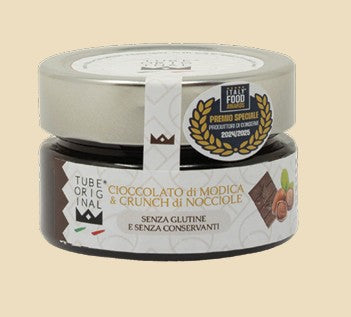Modica chocolate and hazelnut crunch made in Sicily