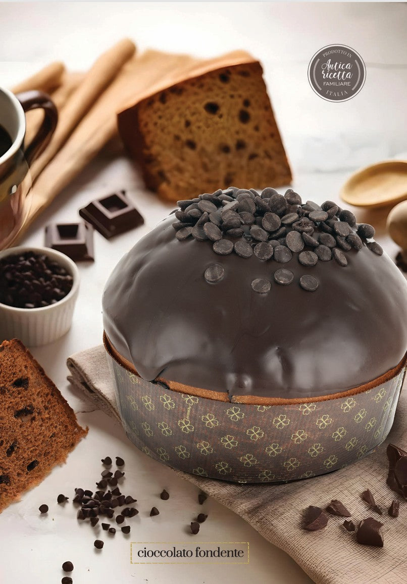 PANETTONE ARTIGIANALE NERONE AL CIOCCOLATO FONDENTE 1 KG