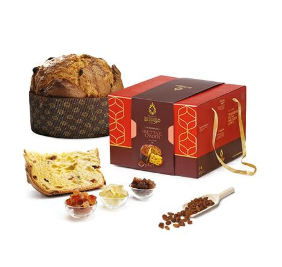 PANETTONE ARTIGIANALE CLASSICO UVETTA E CANDITI 1 kg