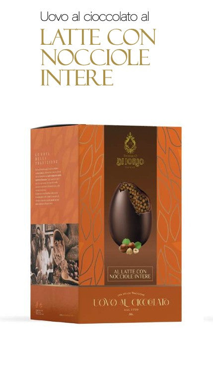 Uovo di Cioccolato al Latte nocciole intere – 400 g
