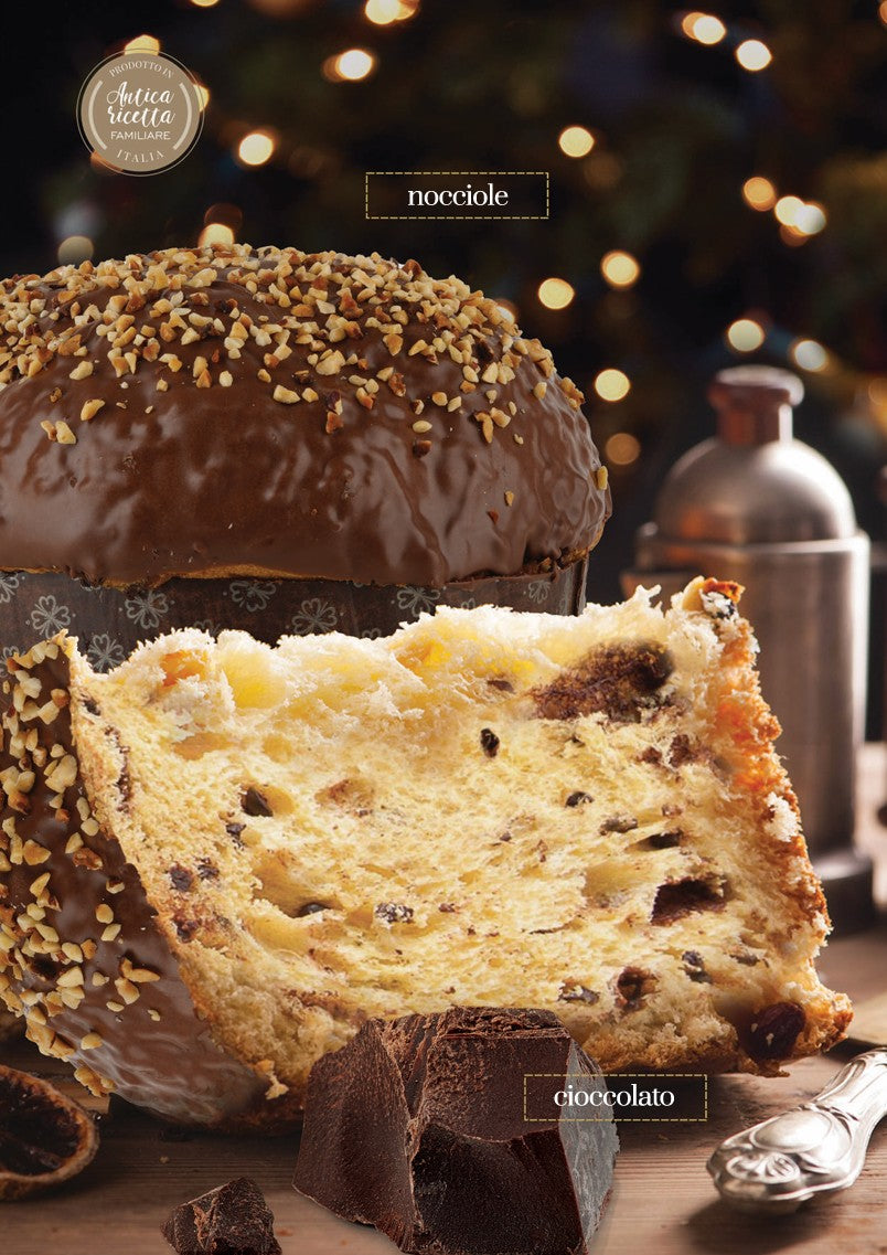 PANETTONE ARTIGIANALE CIOCCOLATO E NOCCIOLE 1 KG