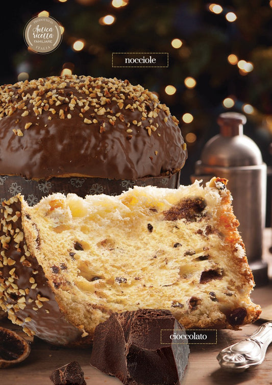 PANETTONE ARTIGIANALE CIOCCOLATO E NOCCIOLE 1 KG