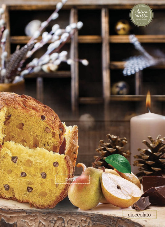 PANETTONE ARTIGIANALE PERA E CIOCCOLATO  1 kg