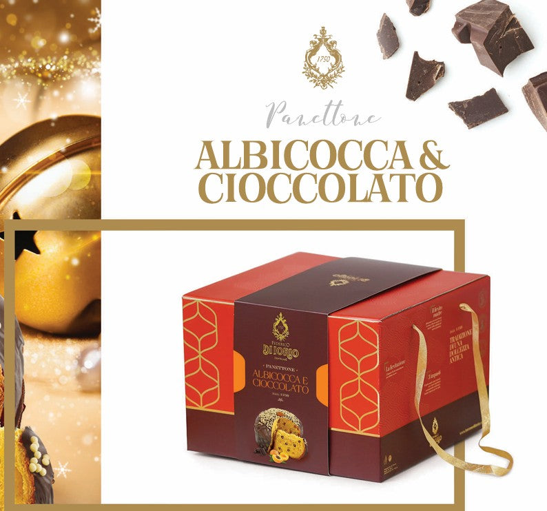PANETTONE ARTIGIANALE ALBICOCCA E CIOCCOLATO 1 KG